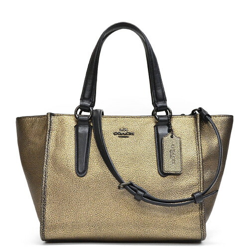 Macalpine Coach Metallic Leather Mini Cross Body Shoulder Coach Metallic Leather Mini Cross Body Shoulder Bag 33848 Vabrs Brass
