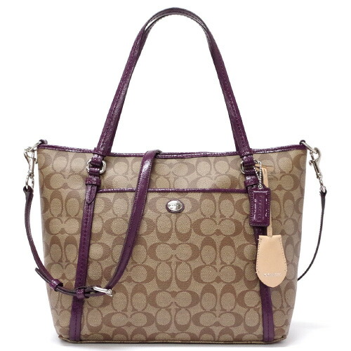 coach signature pocket tote