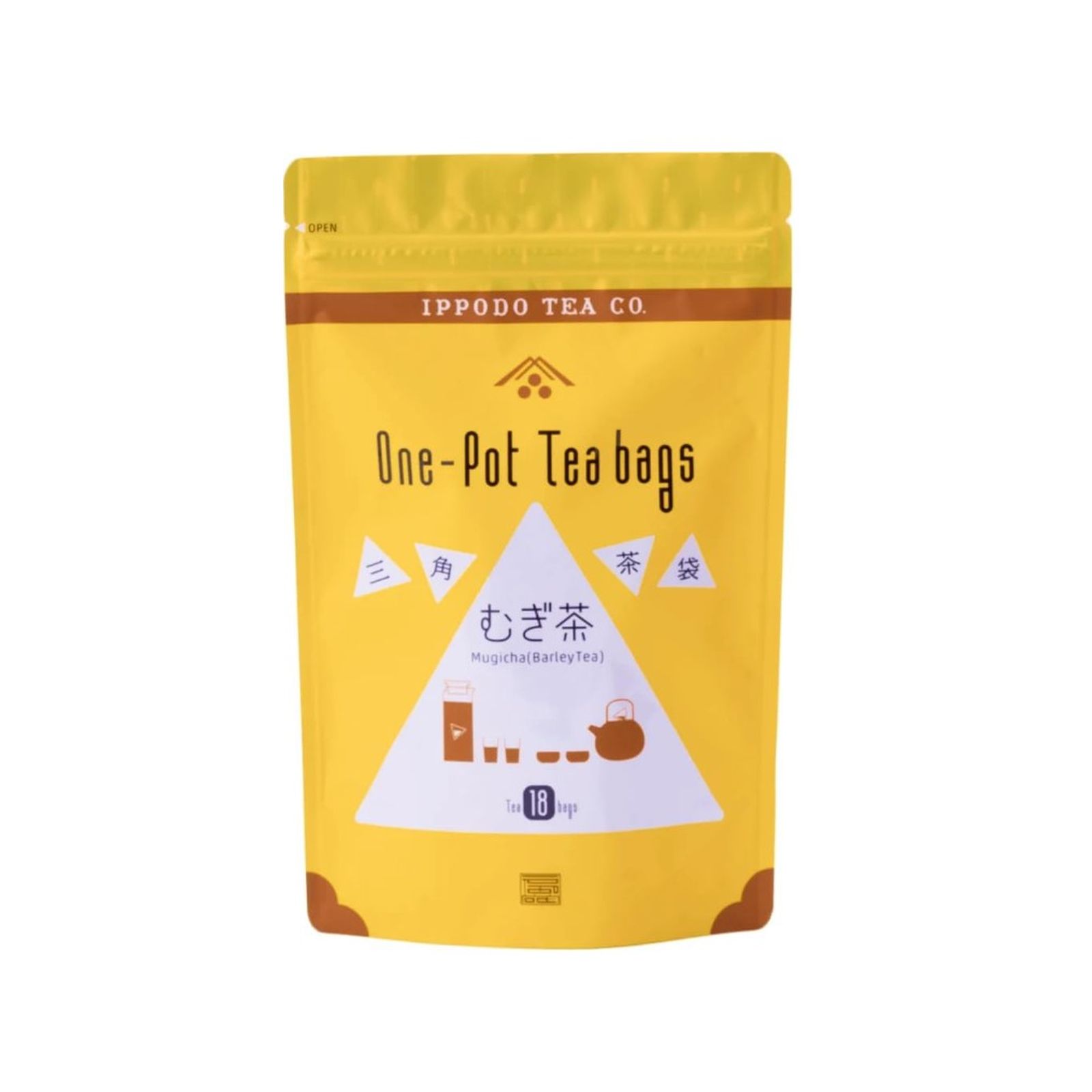 一保堂茶舗 三角茶袋(むぎ茶) 18袋入 麦茶 ティーバッグ お茶