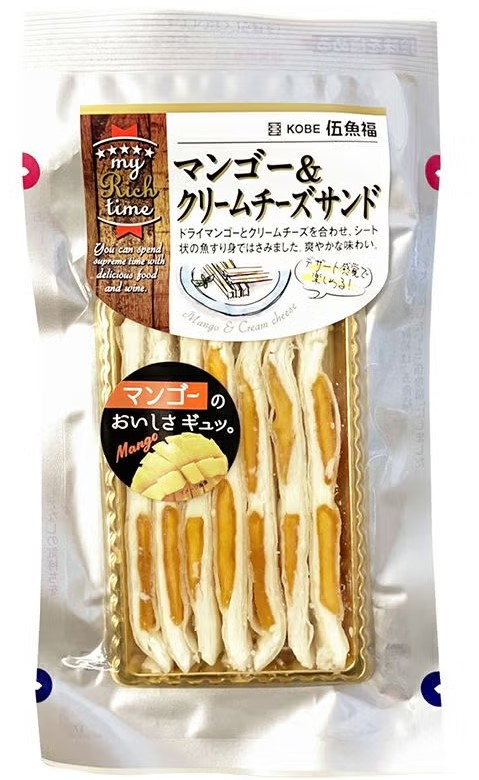 伍魚福 マンゴー&クリームチーズサンド 45g 冷蔵 おつまみ あて お菓子 珍味 神戸 ギフト おとも
