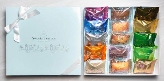 スイーツテラス 最高級手作りギフト 15個入 フィナンシェ 北新地 幸せ パンケーキ お菓子 かわいい アソート プレゼント
