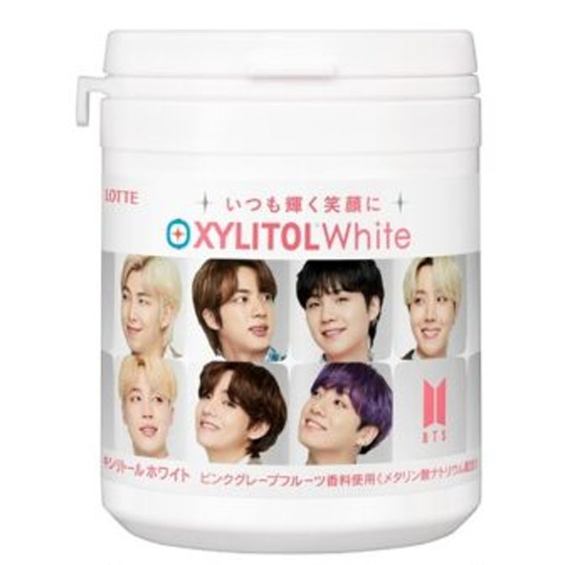 【1番人気Bデザイン キシリトールガム BTS Smileボトル 第3弾 ホワイト 1個 防弾少年団 キシリトール スマイルボトル  ピンクグレープフルーツ ロッテ ボトル BTSキシリトール キシリトールBTS Macaron