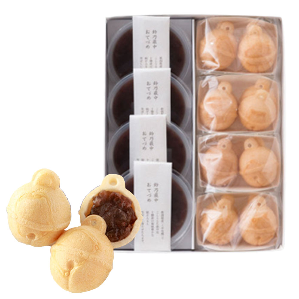 鈴懸鈴乃最中おてづめ4組入×1箱鈴最中もなか和菓子ギフトウラ撮れちゃいました