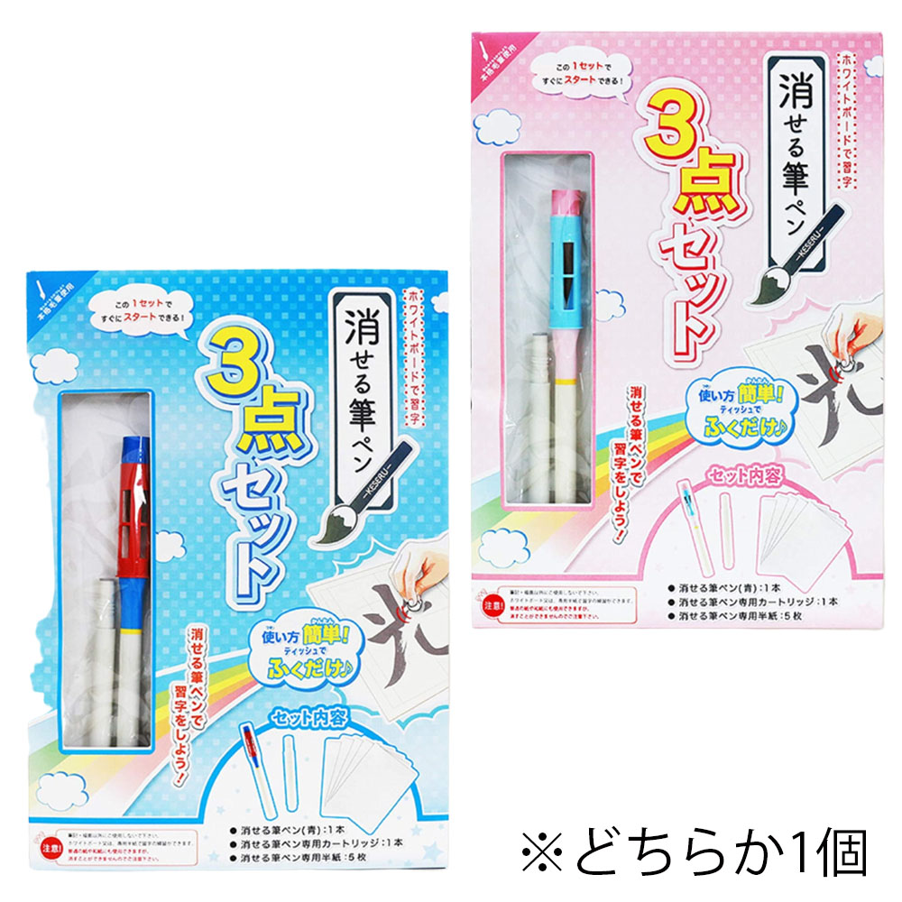 エポックケミカル 消せる筆ペン 3点セット×1箱 消える筆ペン 消える 習字 筆 練習 所さんお届けモノです