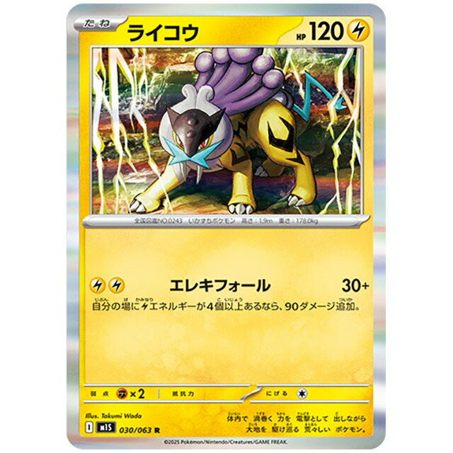 ライコウ HP70 ポケモンカード ライコウ(030/063) | R | ドラゴンスター | ポケモンカード