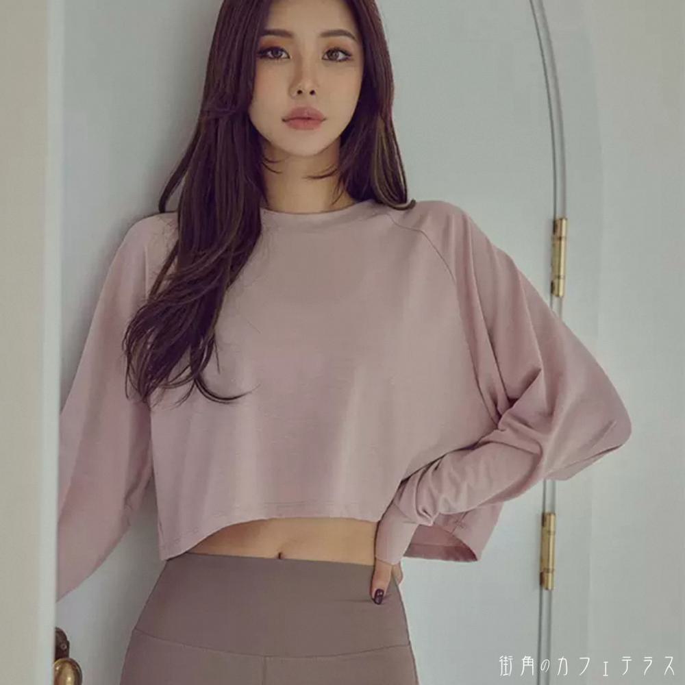 Tシャツ トップス トレーニングウェア 3色 ショート 長袖 Uネック Aライン フレア プルオーバー 薄手生地 通気性 可愛い 大人可愛い きれいめ シンプル カジュアル コンサバ 華やか 大人 おしゃれ お洒落 こなれ感 高級感 フェミニン スポーティ 無地 春 レディース 女性用