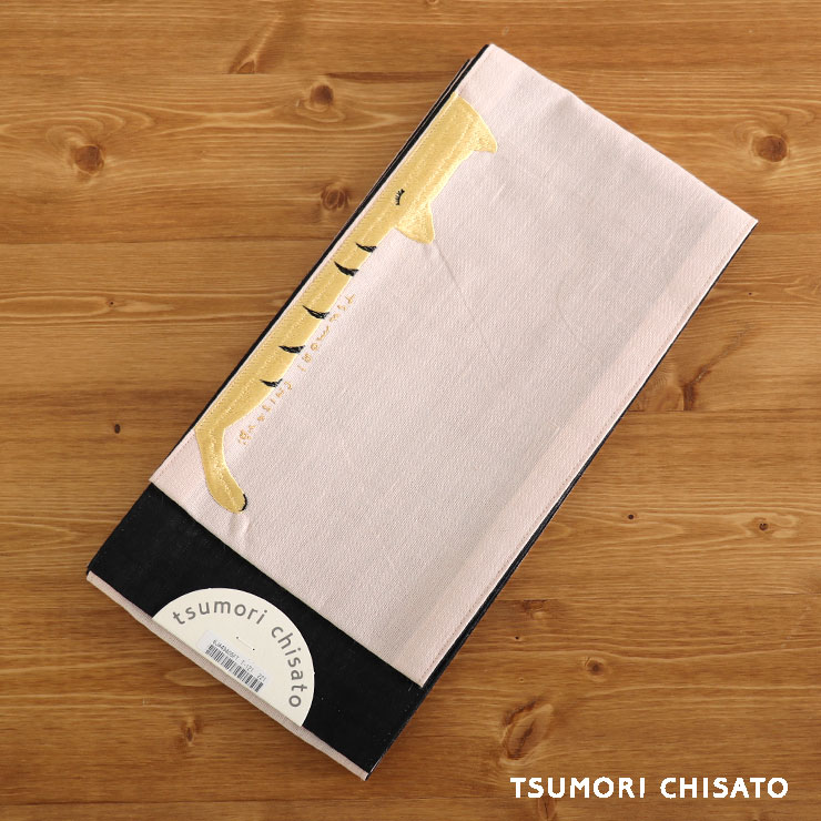 tsumori chisato - ツモリチサト 細帯 半巾帯 麻無地 ねむり猫