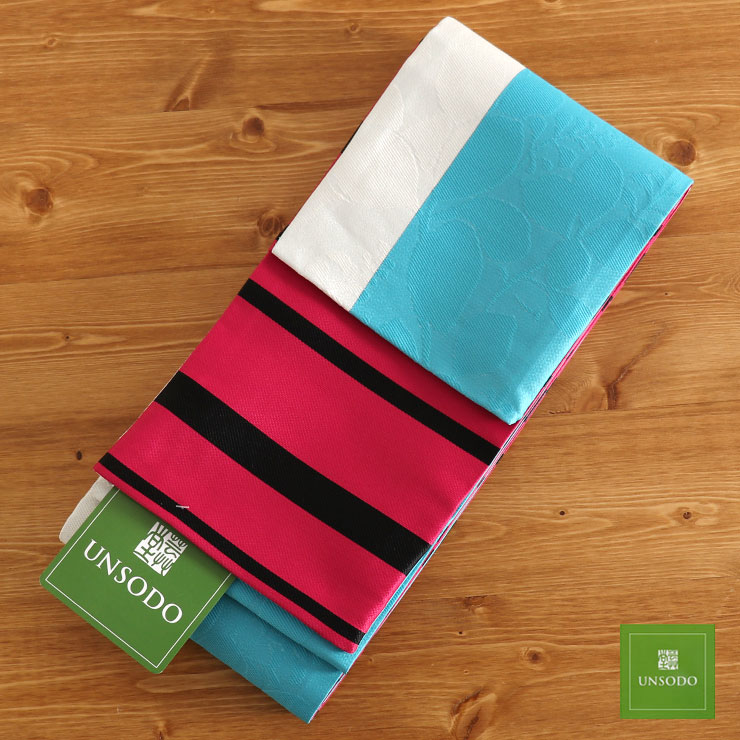 【ツモリチサト】半幅帯 黒とカラシと猫刺繍 😺❤️ 小さい猫ちゃん刺繍その40 シャーする黒猫ちゃん