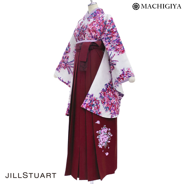 即納 大特価 着物 フルセット 二尺袖 袴 モダン ジルスチュアート Jillstuart サイズ M 花 ピンク 赤 女性 女 袴セット 卒業式 大学 レンタル 和服 きものレンタル K 254 H 90 まちぎや 往復送料無料 入学式 大人 母 保護者 教員 先生 服装 卒業