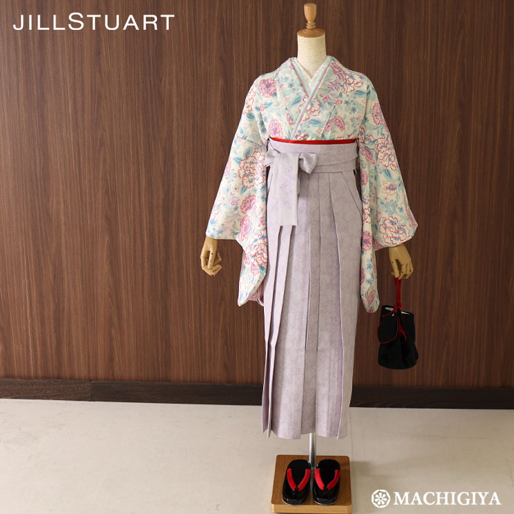 【 レンタル 】大学 卒業式 袴セット ピアニー クリーム 紫 ピンク M サイズ 女 JILLSTUART ジルスチュアート 花 花更紗 袴 二尺袖 フルセット 二尺袖 着物 振袖 和服 大学生 卒業 大卒袴 卒業式袴 卒業袴 入学式 往復送料無料 貸衣裳 袴レンタル 【K-221】【H-76】(ma601)