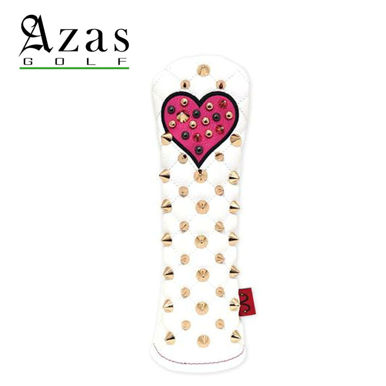 アザスゴルフ 7871 Selmoヘッドカバー Corazon (GD×白)/BP(UT)ユーティリティ用 ヘッドカバー 合皮スタッズ 日本製 Azas Golf SELMO Utility Head Cover 19ss