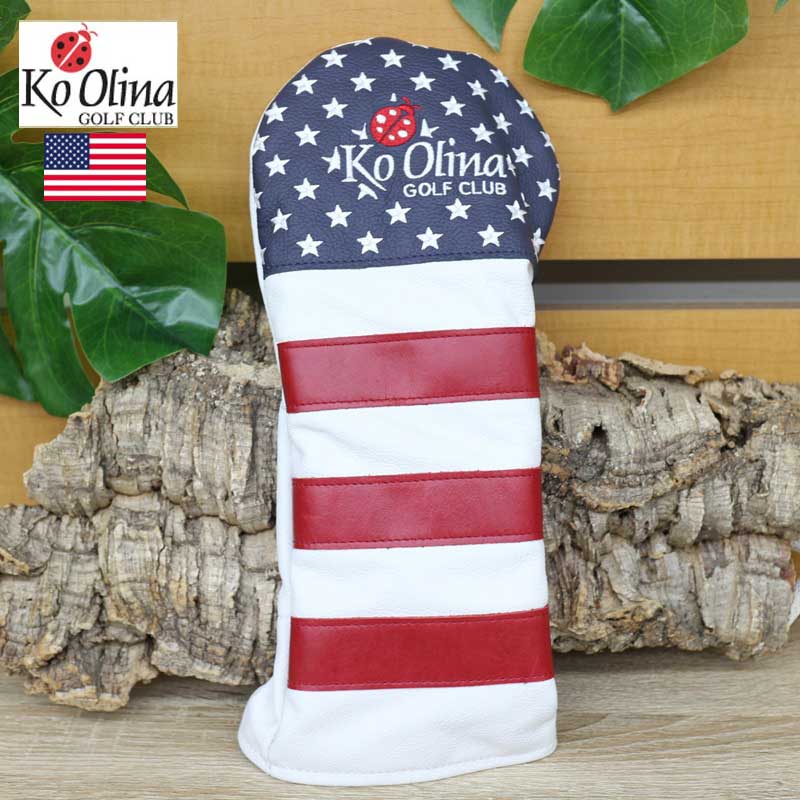 新商品 ハワイ コオリナゴルフクラブ USA アメリカ国旗 ドライバー ヘッドカバー 本革 プレミアムハンドメイドレザー 刺繍 高級 hawaii ko olina 当店在庫商品｜町のゴルフ屋さん