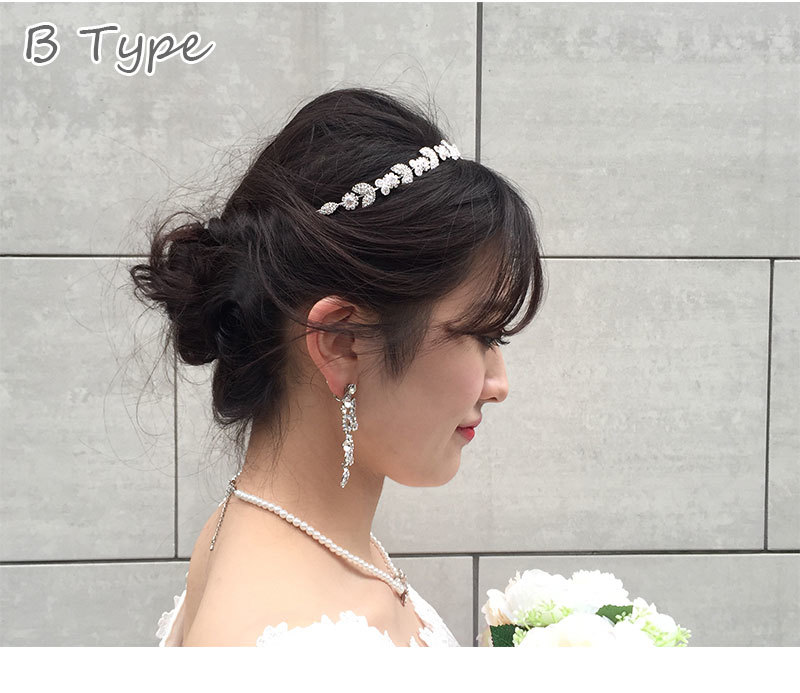 楽天市場 メール便 送料無料 バックカチューシャ ヘッドドレス 花 パール ヘアー 細め 華奢 小花 葉っぱ ビジュー クリスタル シルバー ヘアアクセサリー 髪飾り ヘッドアクセ ウェディング パーティー 結婚式 披露宴 ブライダル 和装 着物 小物 小枝 Machree