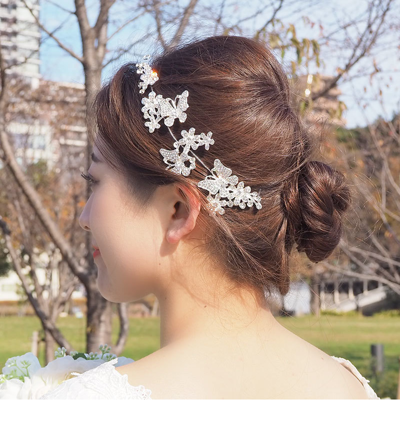 ウェディング 人工パールデコレーション 花嫁 ヘアバンド