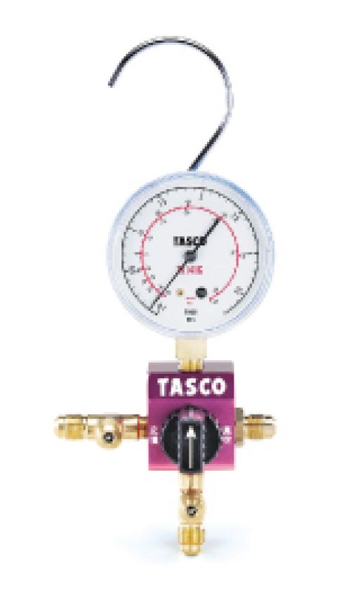 イチネンタスコ TASCO TA123CV-2 ボールバルブ式シングルゲージマニホールドキット