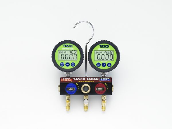 イチネンタスコ TASCO TA124DWV-2 どんぶり鉢弁膜式デジタルゲージマニホールドキット