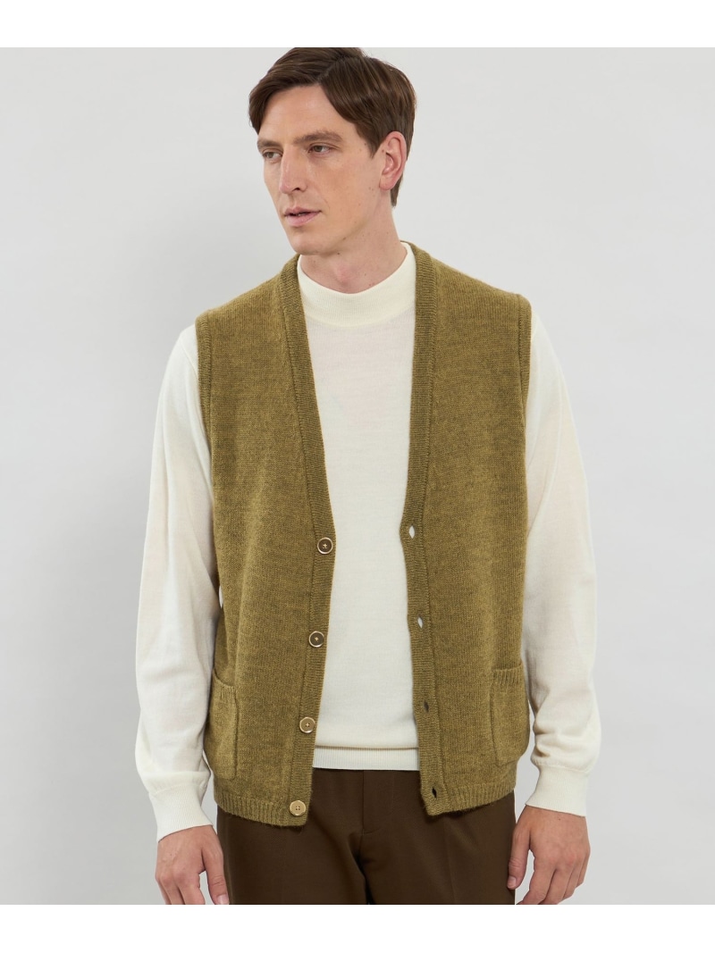 【SALE／36%OFF】ウールアルパカニットベスト MACKINTOSH LONDON マッキントッシュ ロンドン トップス ニット パープル グレー【RBA_E】【送料無料】[ Fashion]
