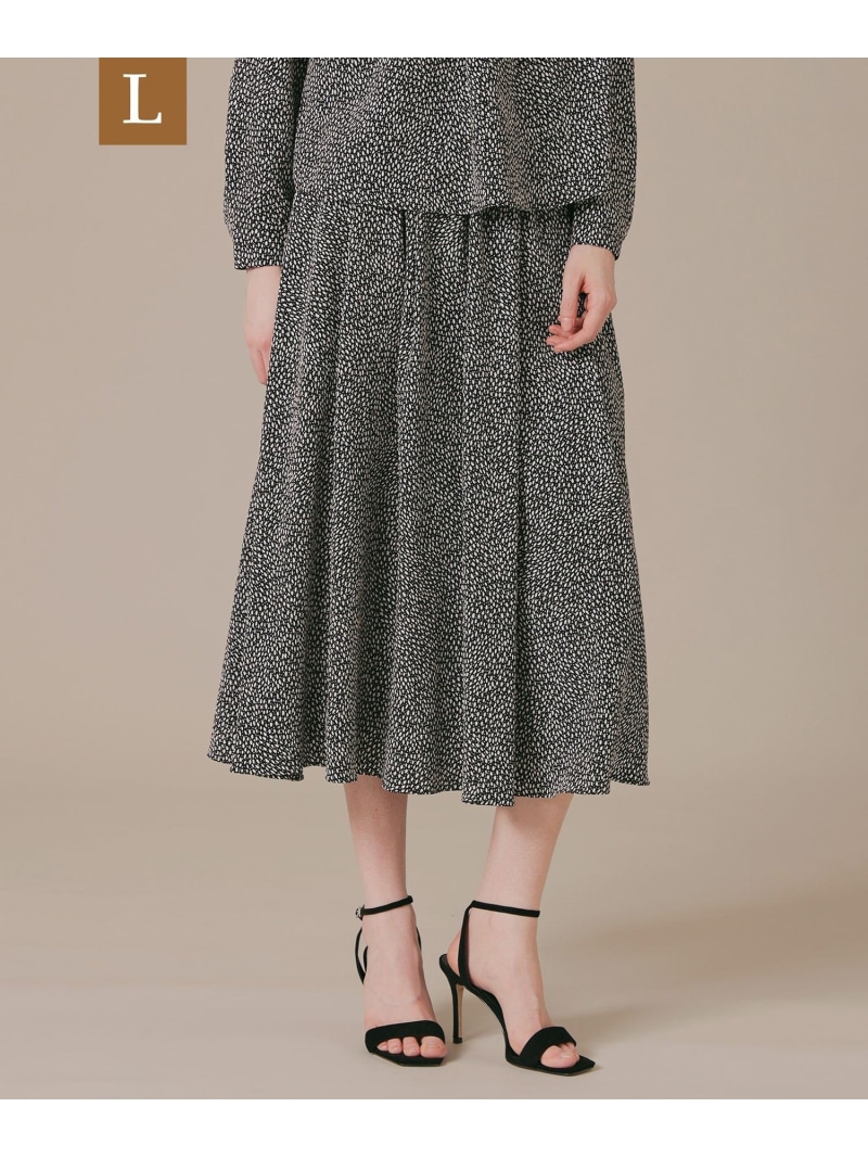 【L】ライスドットプリントスカート MACKINTOSH LONDON　(L Size) マッキントッシュ ロンドン スカート その他のスカート ブルー ブラック【送料無料】[ Fashion]