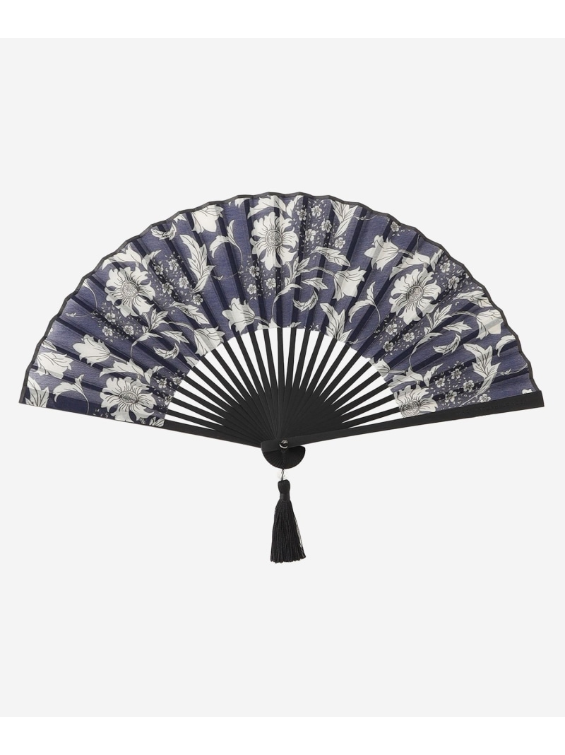 【婦人画報4月号掲載】【BIBURY FLOWER】バイブリーフラワー扇子 MACKINTOSH LONDON マッキントッシュ ロンドン ファッション雑貨 その他のファッション雑貨 ネイビー ブルー イエロー【送料無料】[ Fashion]