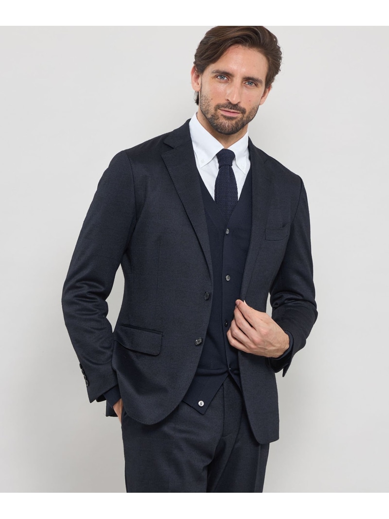 【SALE／33%OFF】【FLEX JERSEY】グレンチェックセットアップジャケット MACKINTOSH LONDON マッキントッシュ ロンドン ジャケット・アウター その他のジャケット・アウター グレー ネイビー【RBA_E】【送料無料】[ Fashion]