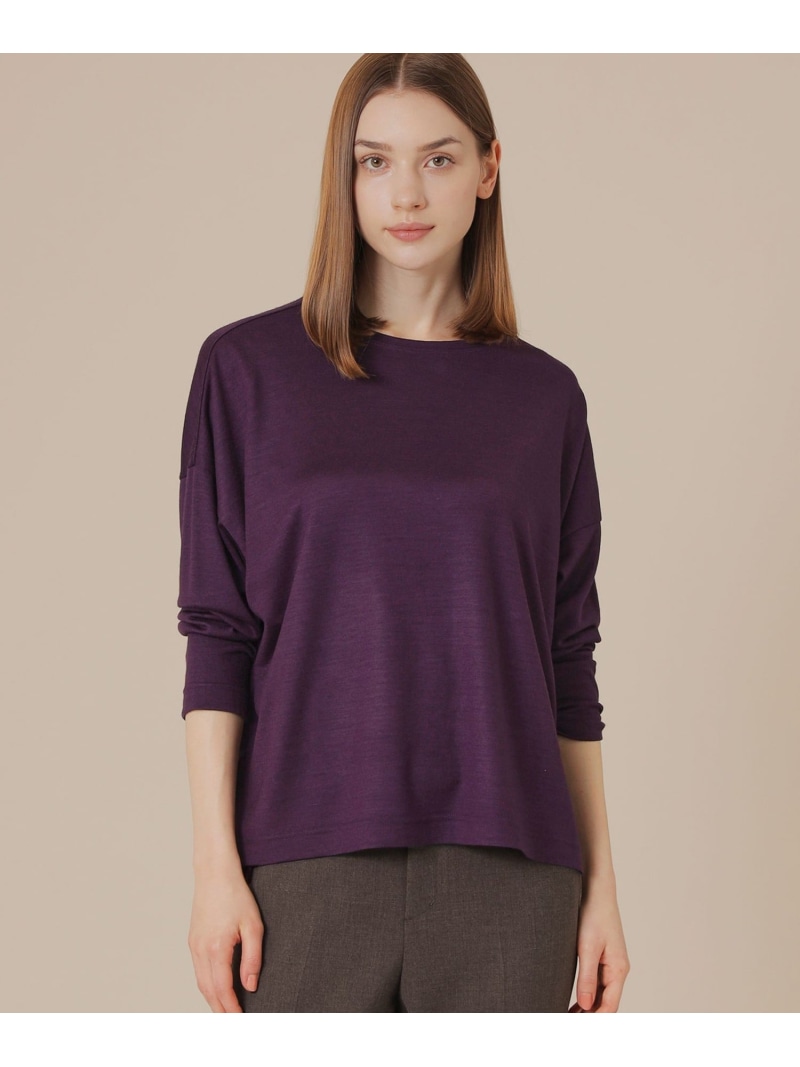 【SALE／29%OFF】ウォッシャブルウールプルオーバー MACKINTOSH LONDON マッキントッシュ ロンドン トップス カットソー・Tシャツ パープル ブルー ホワイト【RBA_E】【送料無料】[ Fashion]