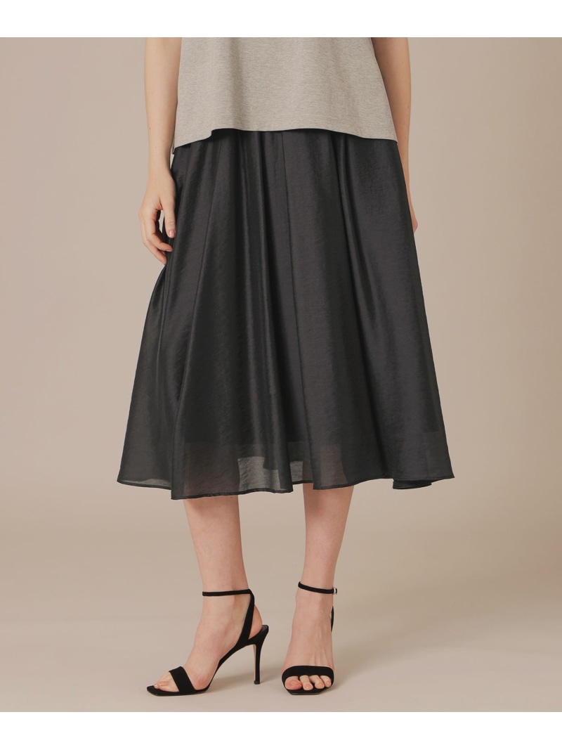 【eclat5月号掲載】シアーナイロンスカート MACKINTOSH LONDON マッキントッシュ ロンドン スカート その他のスカート グレー ベージュ【送料無料】[ Fashion]