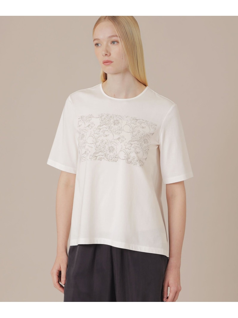 【SALE／20%OFF】【BIBURY FLOWER】ドローインググラフィックバイブリーTシャツ MACKINTOSH LONDON マッキントッシュ ロンドン トップス カットソー・Tシャツ グレー ホワイト【RBA_E】【送料無料】[ Fashion]｜MACKINTOSH LONDON