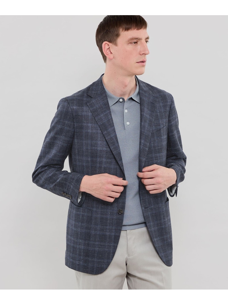【NEW BRIDGE】 【Di Pray/ディプライ】サマーツイードチェックジャケット MACKINTOSH LONDON マッキントッシュ ロンドン ジャケット・アウター その他のジャケット・アウター ネイビー【送料無料】[ Fashion]