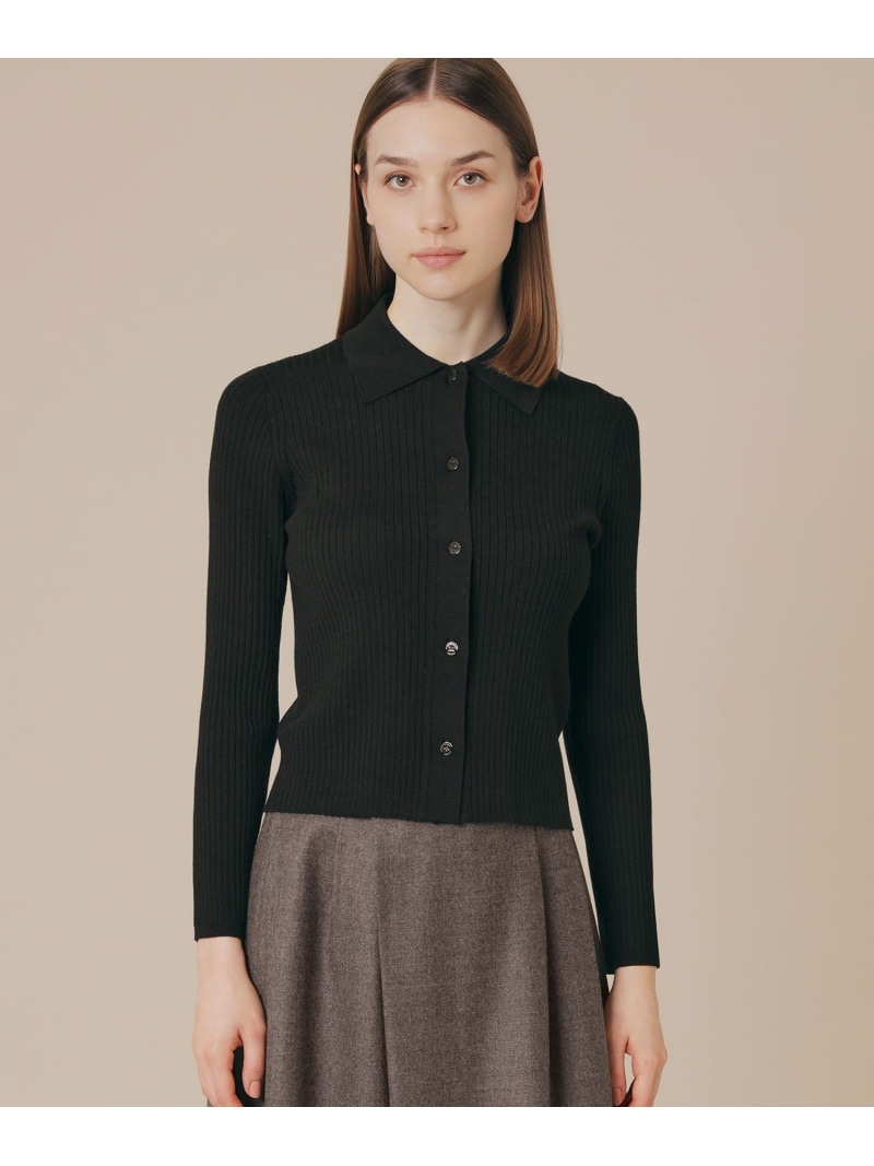 【SALE／22%OFF】クリアーニット衿付きカーディガン MACKINTOSH LONDON マッキントッシュ ロンドン トップス ニット グリーン オレンジ ブラウン ブラック ブルー【RBA_E】【送料無料】[ Fashion]