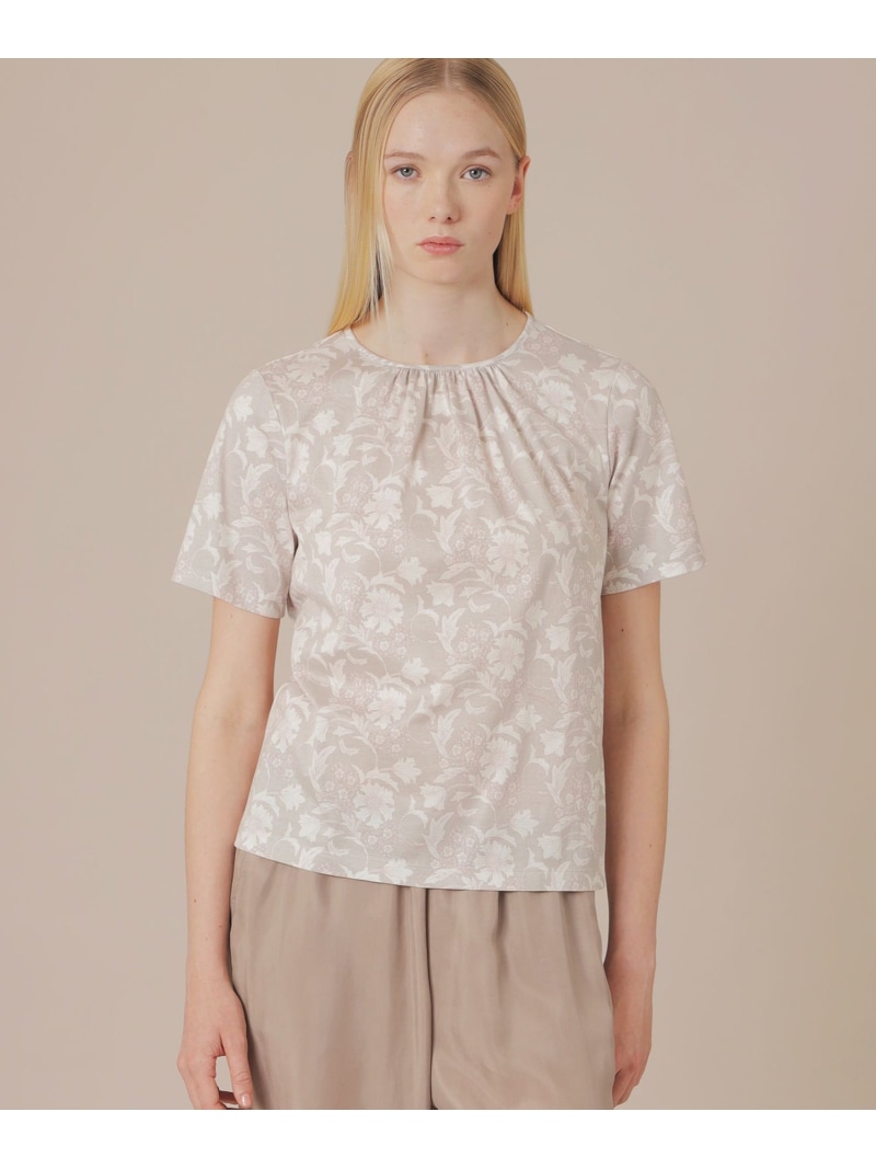 【BIBURY FLOWER】バイブリーコットンTシャツ MACKINTOSH LONDON マッキントッシュ ロンドン トップス カットソー・Tシャツ ベージュ ブルー グリーン イエロー【送料無料】[ Fashion]