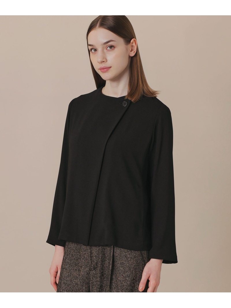 【SALE／31%OFF】パウダリーソフトジョーゼットジャケット MACKINTOSH LONDON マッキントッシュ ロンドン ジャケット・アウター その他のジャケット・アウター ベージュ ブラック【RBA_E】【送料無料】[ Fashion]