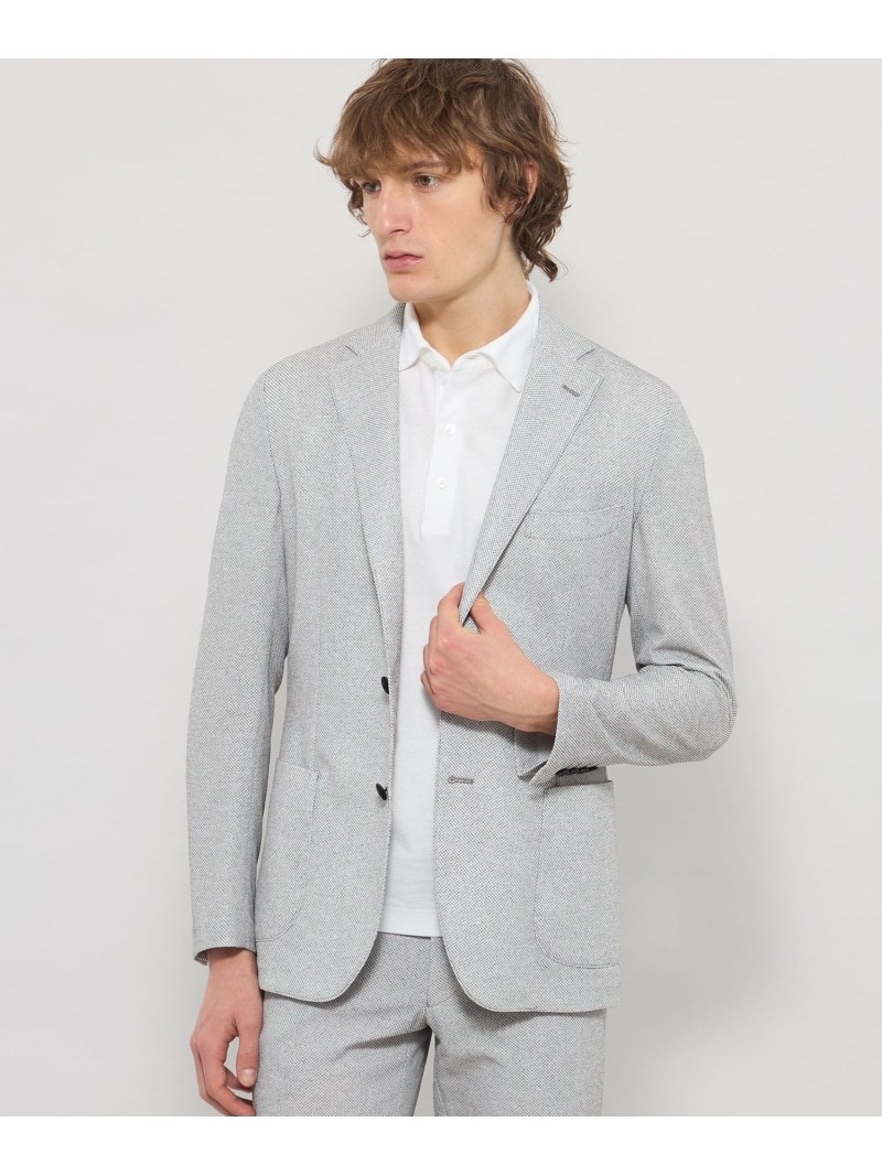 【SALE／25%OFF】【WEB・一部店舗限定】【BREASY JACKET】メランジメッシュジャージーセットアップジャケット MACKINTOSH LONDON マッキントッシュ ロンドン ジャケット・アウター その他のジャケット・アウター グレー ネイビー【RBA_E】【送料無料】[ Fashion]