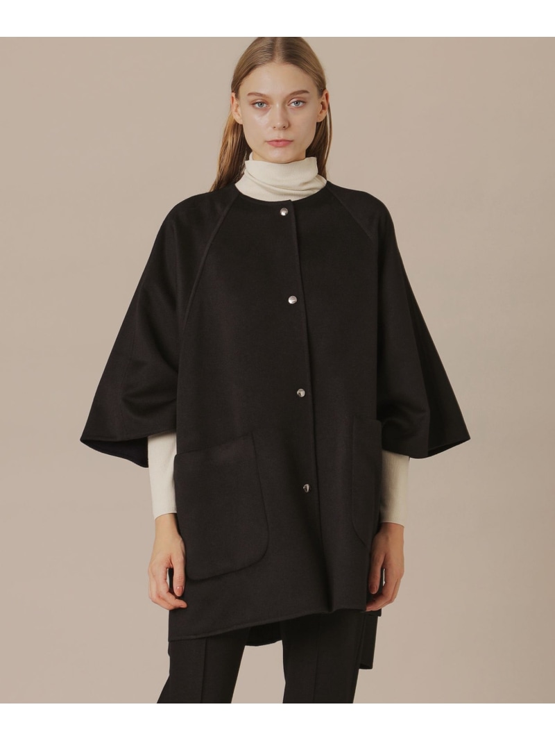 【SALE／67%OFF】【婦人画報11月号掲載】カシミヤブレンドウールポンチョ MACKINTOSH LONDON マッキントッシュ ロンドン ジャケット・アウター その他のジャケット・アウター ブラック ベージュ【RBA_E】【送料無料】[ Fashion] 58,080円