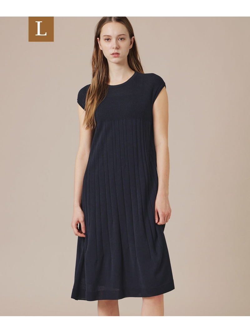【eclat5月号掲載】【L】エアリーホールガーメントワンピース MACKINTOSH LONDON　(L Size) マッキントッシュ ロンドン ワンピース・ドレス ワンピース ネイビー パープル【送料無料】[ Fashion]