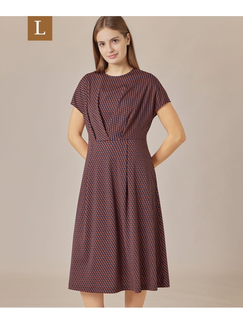 【SALE／37%OFF】【L】チルトスクエアプリントワンピース MACKINTOSH LONDON　(L Size) マッキントッシュ ロンドン ワンピース・ドレス ワンピース ブルー ブラウン【RBA_E】【送料無料】[ Fashion]｜MACKINTOSH LONDON