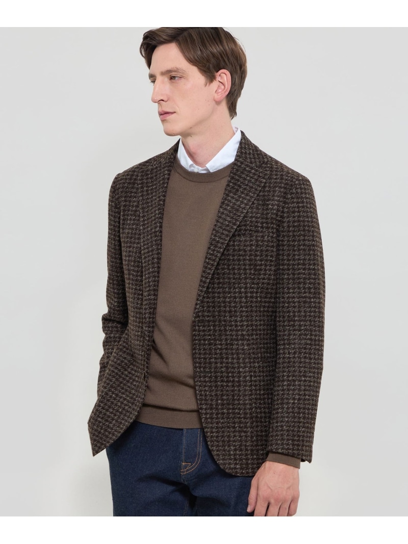【SALE／33%OFF】【FLEX JERSEY】【ROMA/ローマ】ハウンドトゥースジャケット MACKINTOSH LONDON マッキントッシュ ロンドン ジャケット・アウター その他のジャケット・アウター ブラウン【RBA_E】【送料無料】[ Fashion]