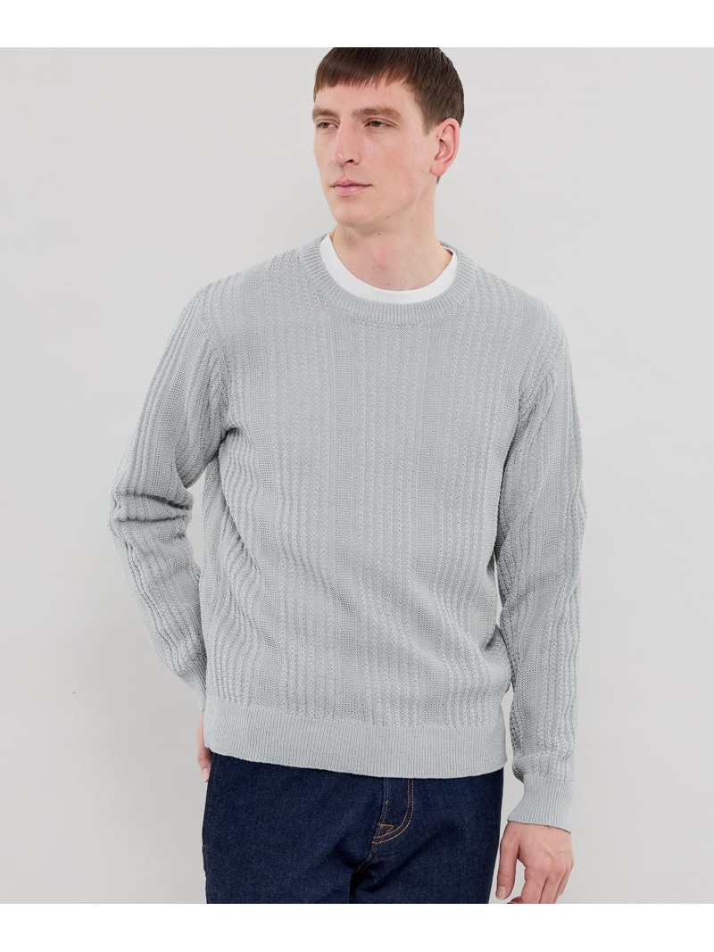 ランダムメッシュクルーネックニット MACKINTOSH LONDON マッキントッシュ ロンドン トップス ニット ブラック ピンク【送料無料】[ Fashion]