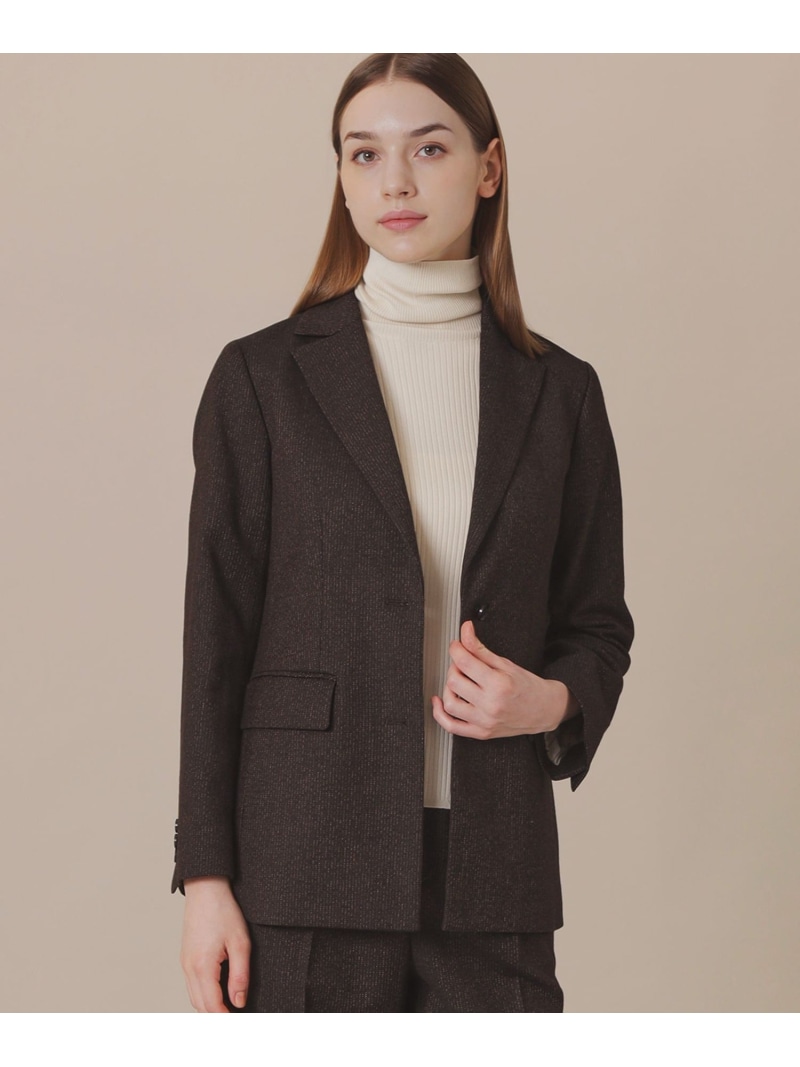 【SALE／25%OFF】【WEB・一部店舗限定】ウールヘアラインストライプジャケット MACKINTOSH LONDON マッキントッシュ ロンドン ジャケット・アウター テーラードジャケット・ブレザー ブラウン【RBA_E】【送料無料】[ Fashion]