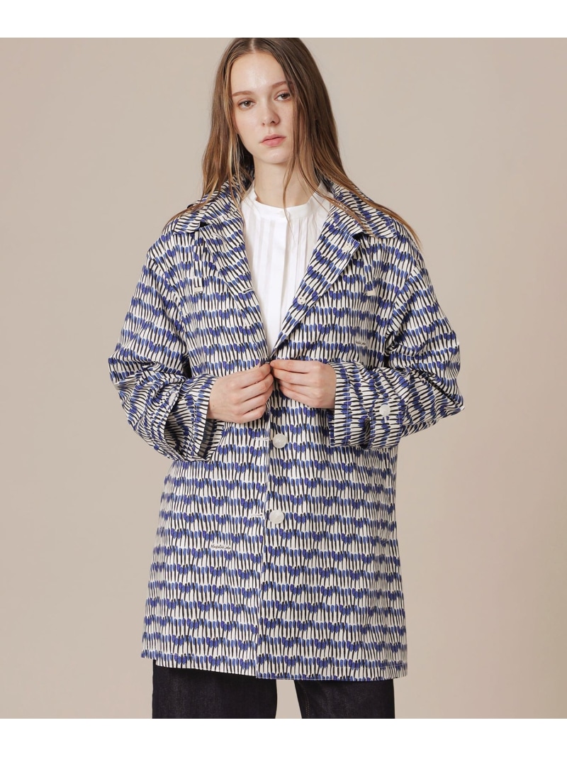 【eclat5月号掲載】レインタフタプリントコート MACKINTOSH LONDON マッキントッシュ ロンドン ジャケット・アウター その他のジャケット・アウター ベージュ ブルー【送料無料】[ Fashion]