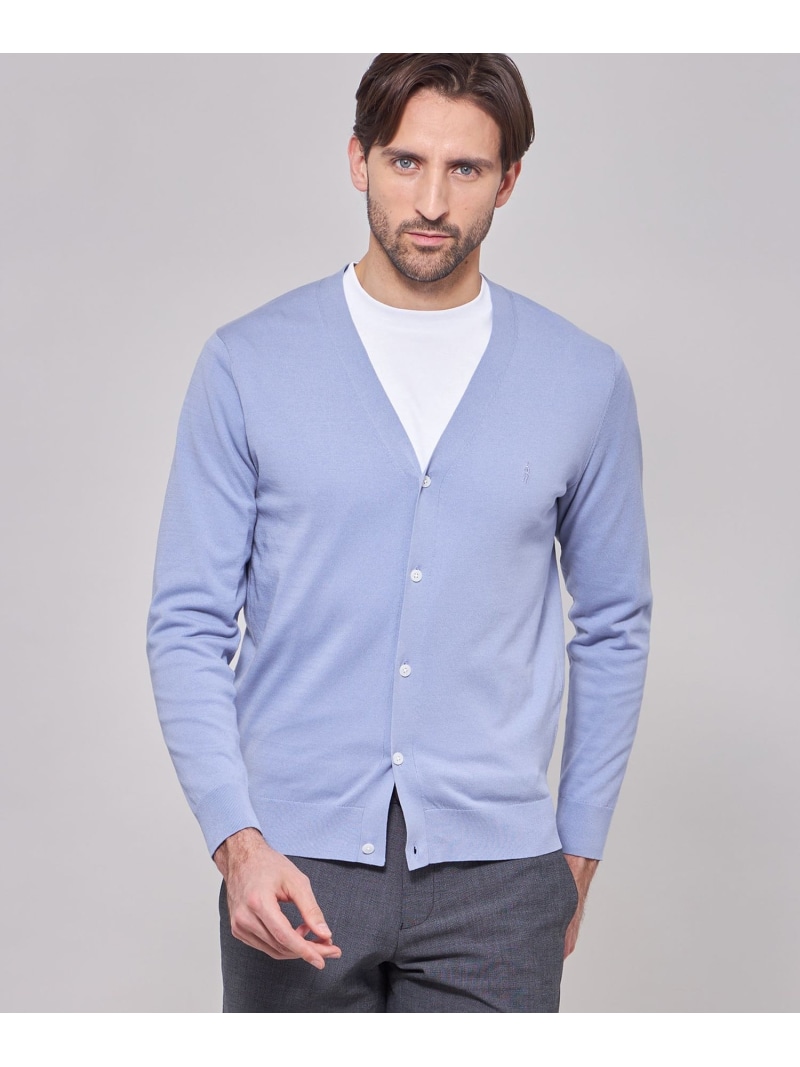 ハイツイストコットンカーディガン MACKINTOSH LONDON マッキントッシュ ロンドン トップス ニット ブルー【送料無料】[ Fashion]