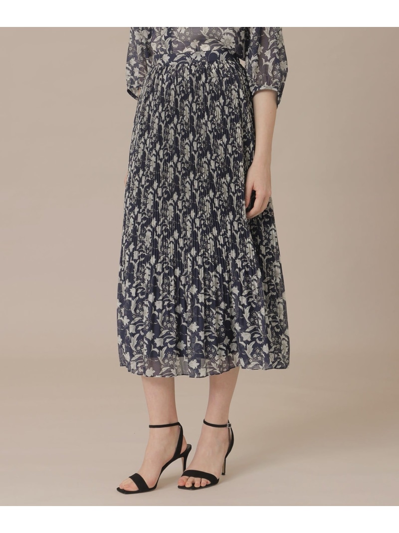 【SALE／30%OFF】【婦人画報4月号掲載】【BIBURY FLOWER】バイブリーオーガンジースカート MACKINTOSH LONDON マッキントッシュ ロンドン スカート その他のスカート ネイビー ブルー イエロー【RBA_E】【送料無料】[ Fashion]｜MACKINTOSH LONDON