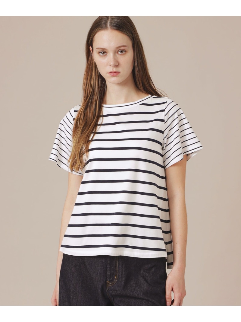 【eclat5月号掲載】ボーダーミックスTシャツ MACKINTOSH LONDON マッキントッシュ ロンドン トップス カットソー・Tシャツ ブラック ホワイト【送料無料】[ Fashion]