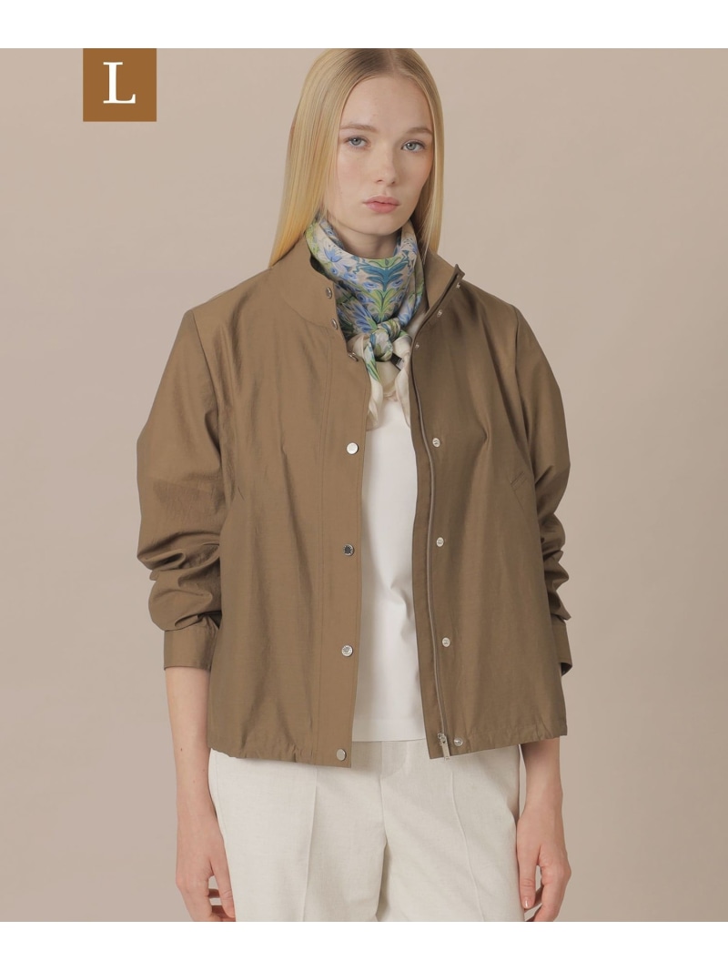 【婦人画報4月号掲載】【L】シルケットタフタショートコート MACKINTOSH LONDON　(L Size) マッキントッシュ ロンドン ジャケット・アウター その他のジャケット・アウター ベージュ イエロー ブラウン【送料無料】[ Fashion]