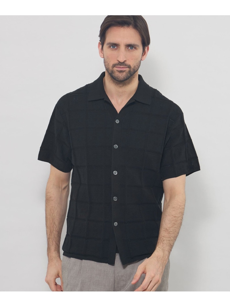 オープンカラーアイレットニット MACKINTOSH LONDON マッキントッシュ ロンドン トップス ニット ブラック ベージュ【送料無料】[ Fashion] 29,304円