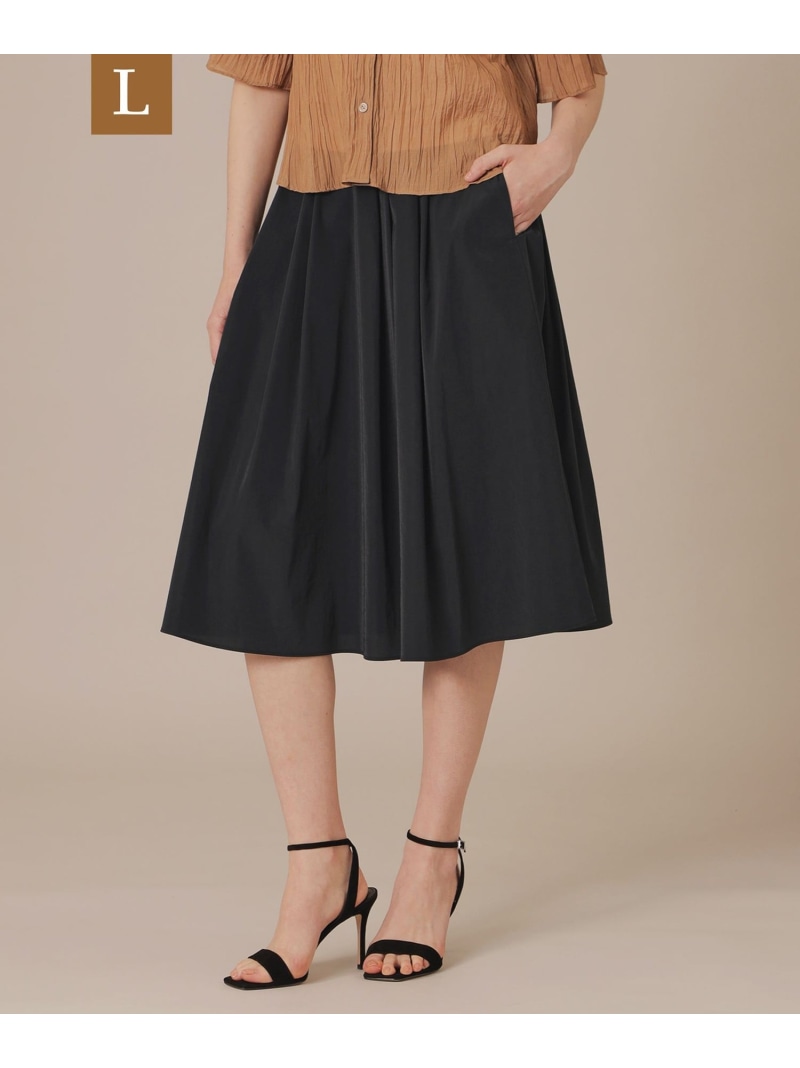 【L】ストレッチタフタタックスカート MACKINTOSH LONDON　(L Size) マッキントッシュ ロンドン スカート その他のスカート ブラック カーキグリーン【送料無料】[ Fashion]｜MACKINTOSH LONDON