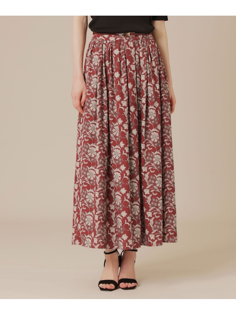 【SALE／30%OFF】【BIBURY FLOWER】オータムバイブリースカート MACKINTOSH LONDON マッキントッシュ ロンドン スカート ロング・マキシスカート レッド ブラウン【RBA_E】【送料無料】[ Fashion]｜MACKINTOSH LONDON