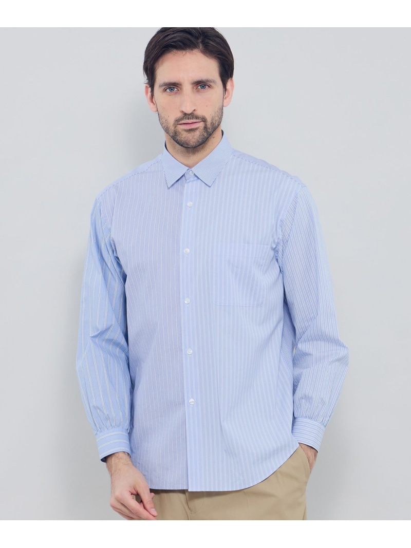 クレイジーパターンストライプ レギュラーカラーシャツ MACKINTOSH LONDON マッキントッシュ ロンドン トップス シャツ・ブラウス ホワイト ベージュ ブルー【送料無料】[ Fashion] 20,790円