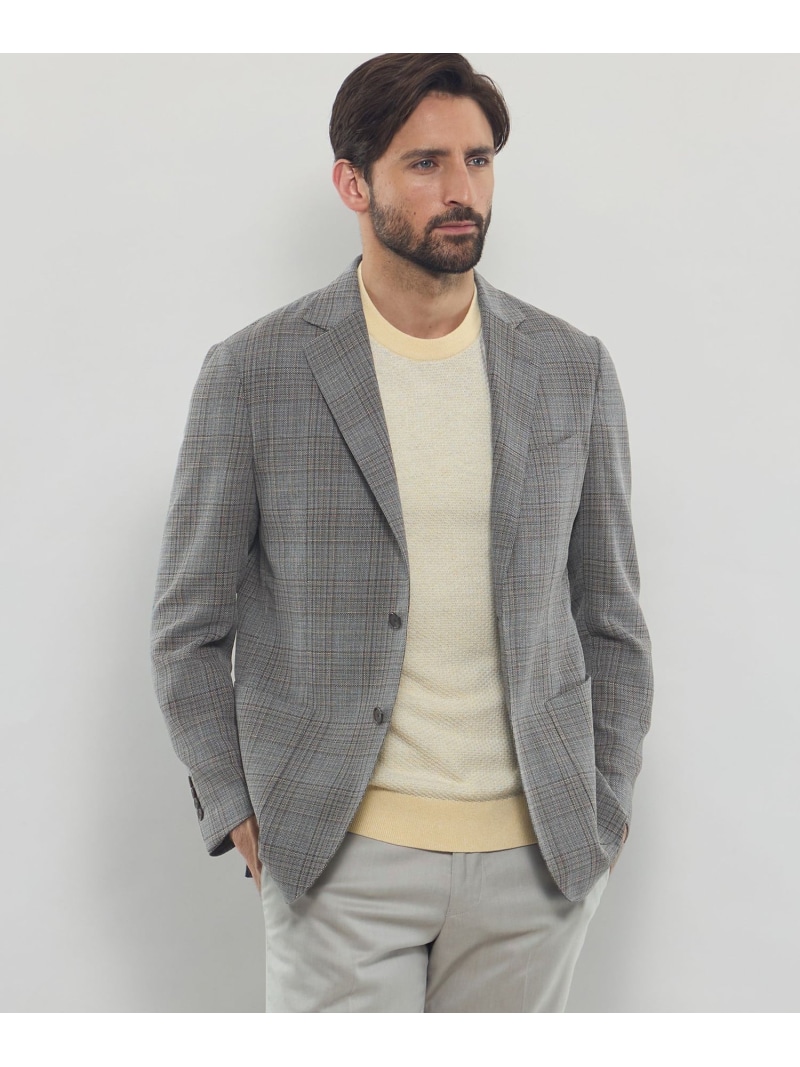 【SALE／70%OFF】【BREASY JACKET】ブッチャーリネンチェックジャケット MACKINTOSH LONDON マッキントッシュ ロンドン ジャケット・アウター その他のジャケット・アウター ネイビー【RBA_E】【送料無料】[ Fashion]