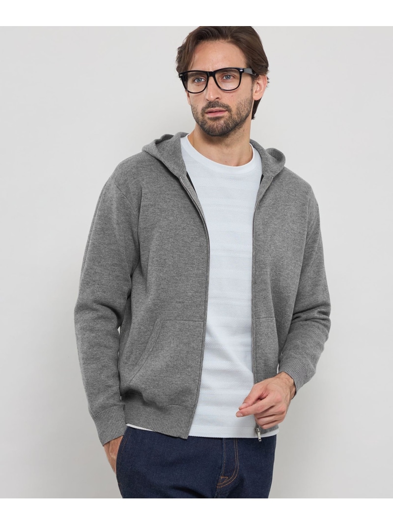 【SALE／30%OFF】ダブルフェイスジップアップパーカー MACKINTOSH LONDON マッキントッシュ ロンドン トップス パーカー・フーディー ブラック グレー【RBA_E】【送料無料】[ Fashion]