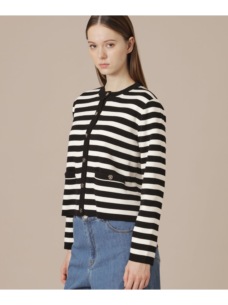 【SALE／23%OFF】フルニードルニットカーディガン MACKINTOSH LONDON マッキントッシュ ロンドン トップス ニット ネイビー ブラック【RBA_E】【送料無料】[ Fashion]｜MACKINTOSH LONDON